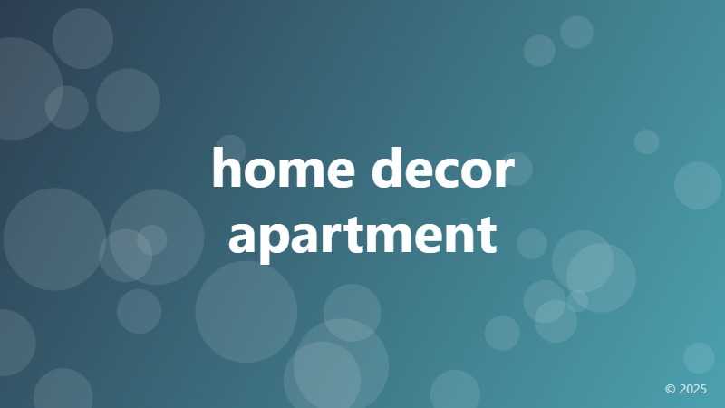 home decor apartment