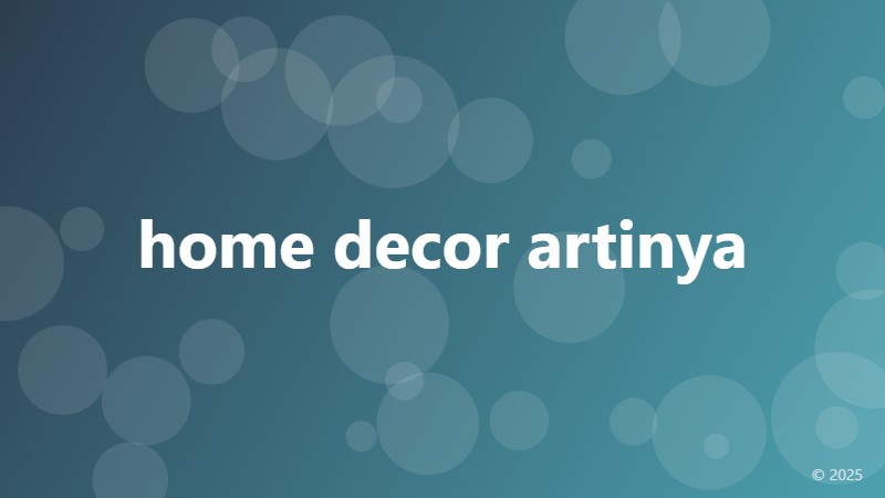 home decor artinya