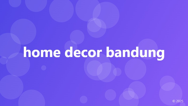 home decor bandung