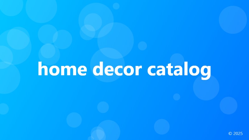 home decor catalog