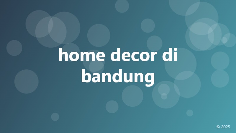 home decor di bandung