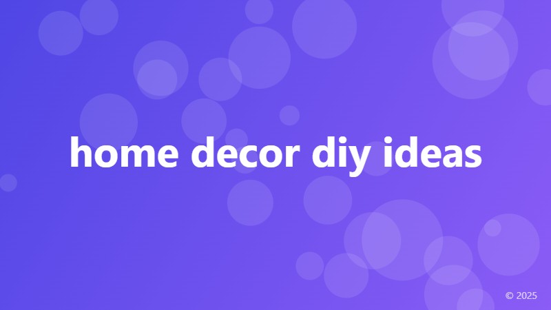 home decor diy ideas