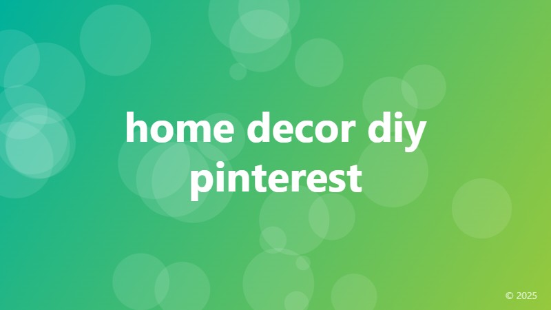 home decor diy pinterest