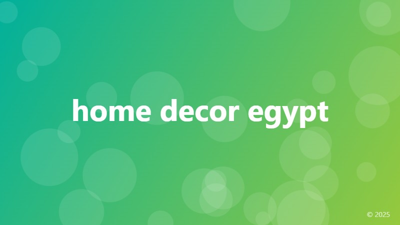 home decor egypt