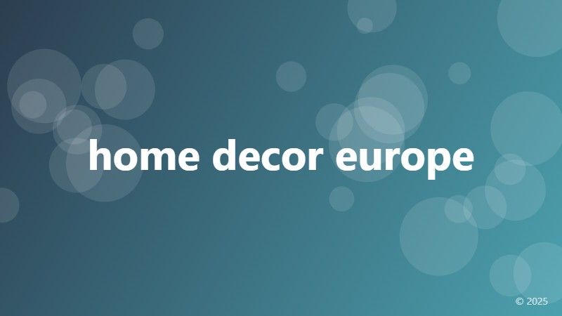 home decor europe