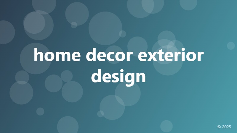 home decor exterior design
