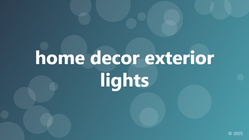 home decor exterior lights