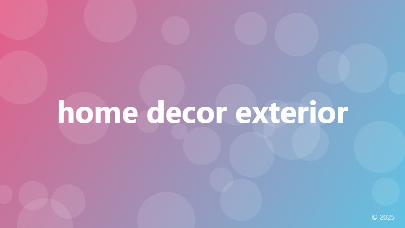 home decor exterior
