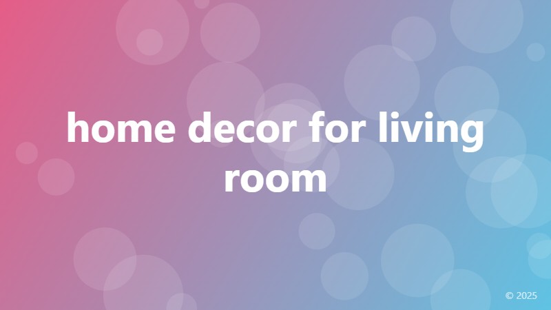 home decor for living room