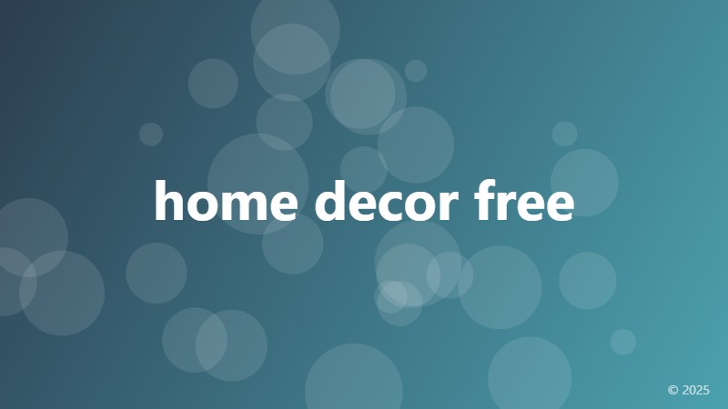 home decor free