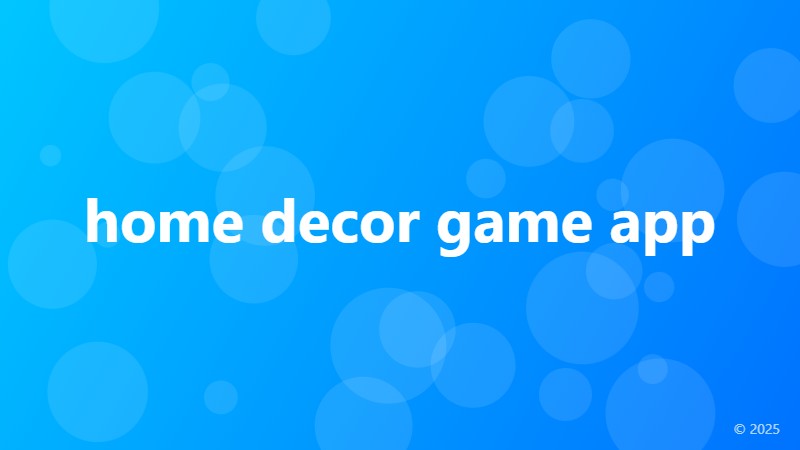 home decor game app