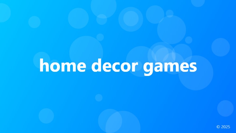home decor games