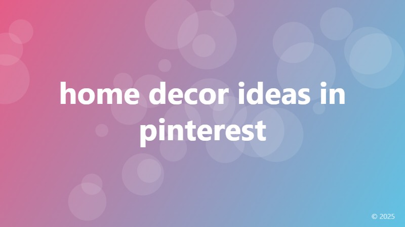 home decor ideas in pinterest