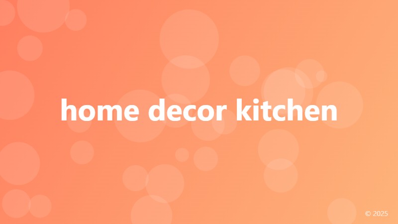 home decor kitchen