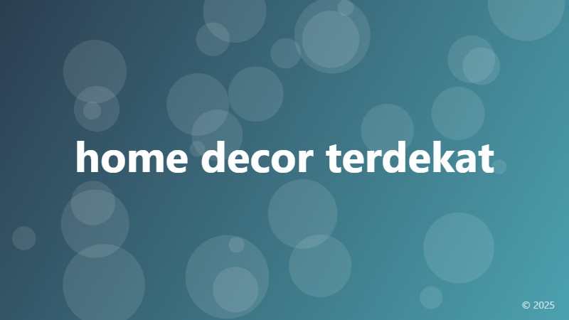 home decor terdekat