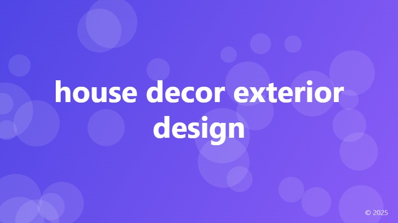 house decor exterior design