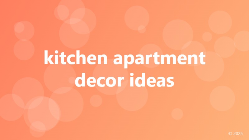 kitchen apartment decor ideas