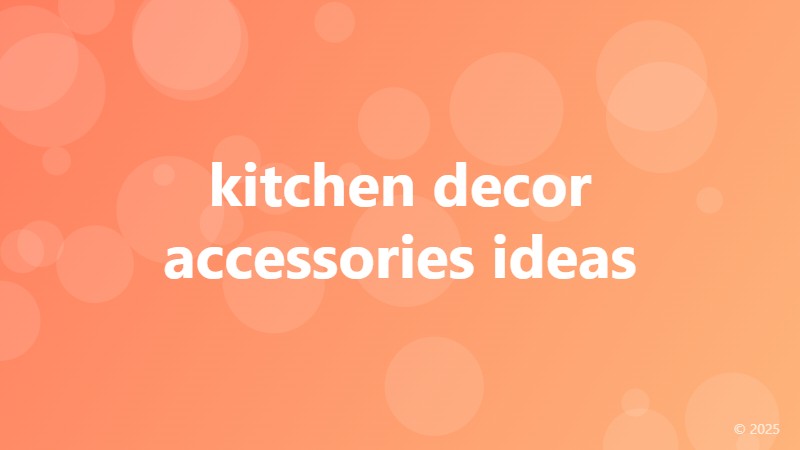 kitchen decor accessories ideas