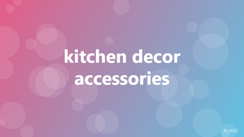 kitchen decor accessories