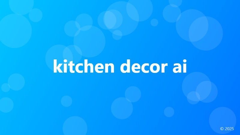 kitchen decor ai