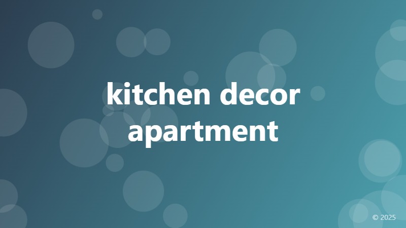 kitchen decor apartment