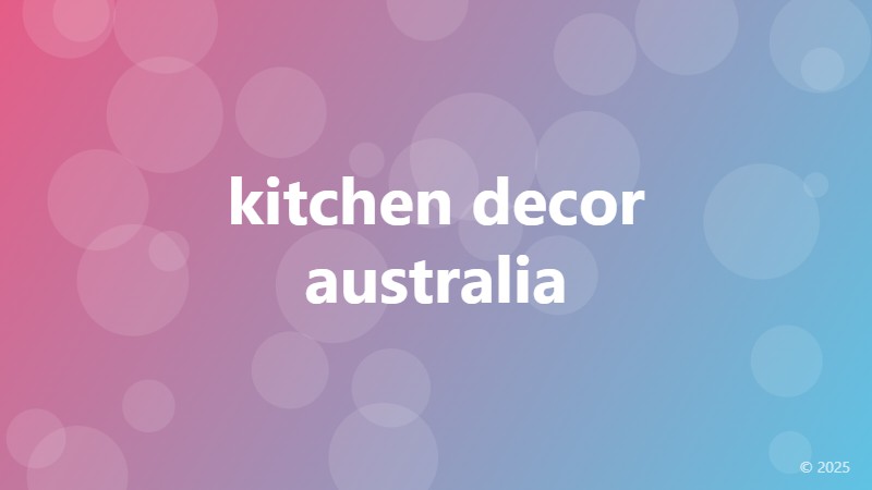 kitchen decor australia