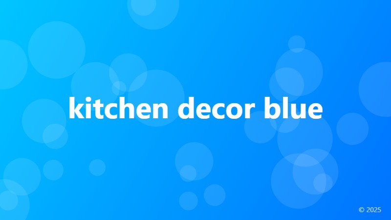 kitchen decor blue