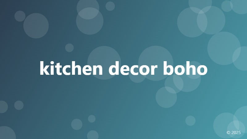 kitchen decor boho