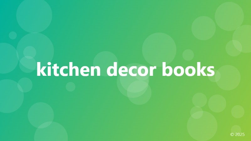 kitchen decor books