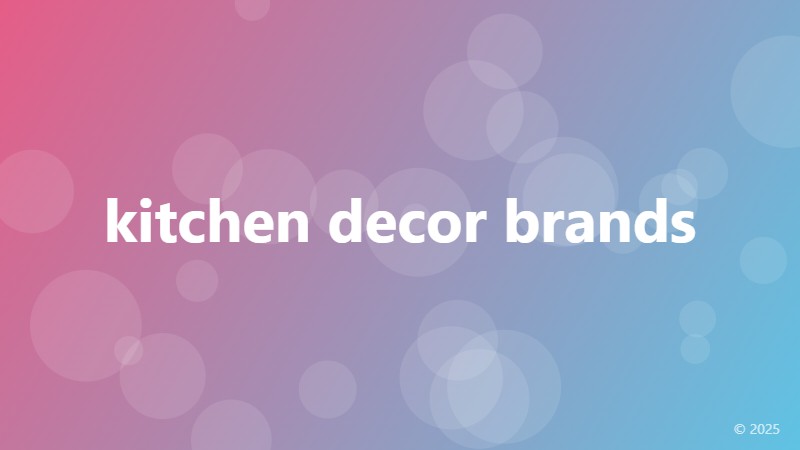 kitchen decor brands