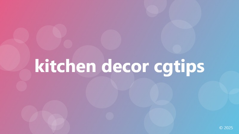 kitchen decor cgtips