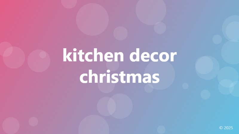 kitchen decor christmas