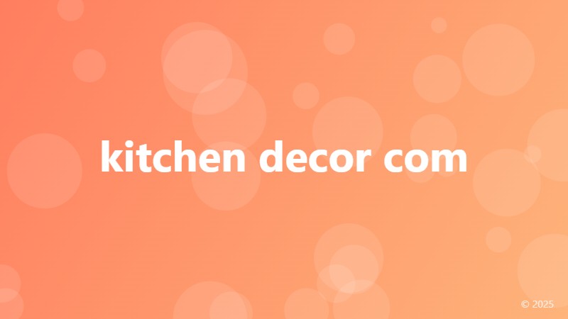 kitchen decor com
