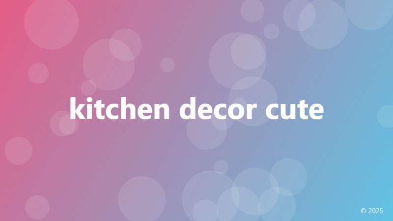 kitchen decor cute