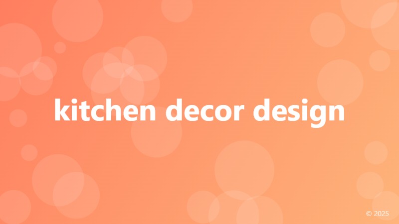 kitchen decor design