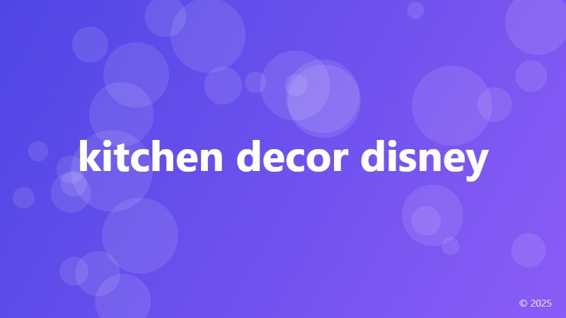 kitchen decor disney