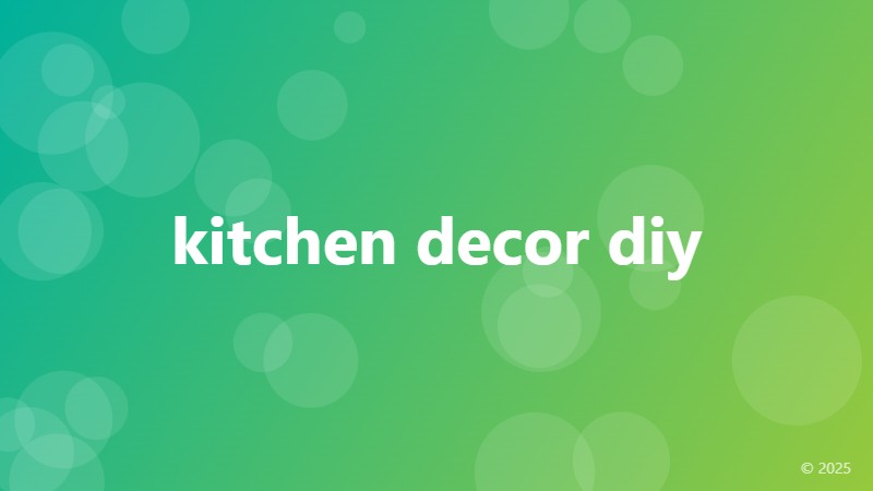 kitchen decor diy