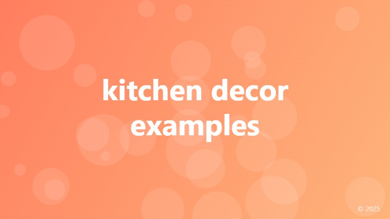kitchen decor examples