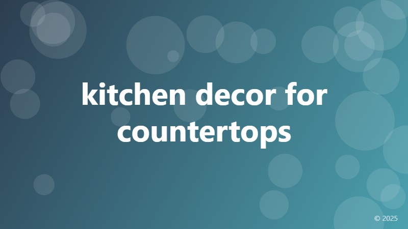 kitchen decor for countertops
