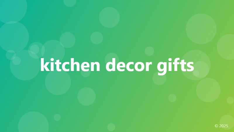 kitchen decor gifts
