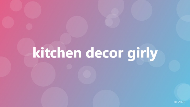 kitchen decor girly