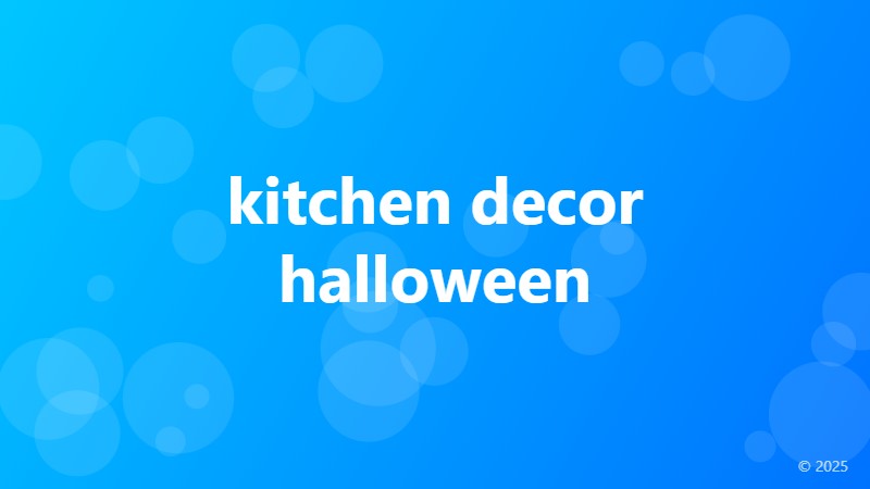 kitchen decor halloween