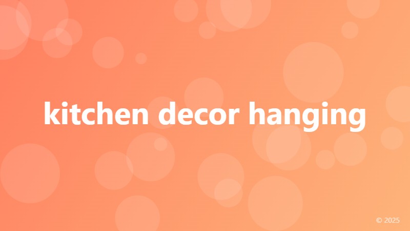 kitchen decor hanging
