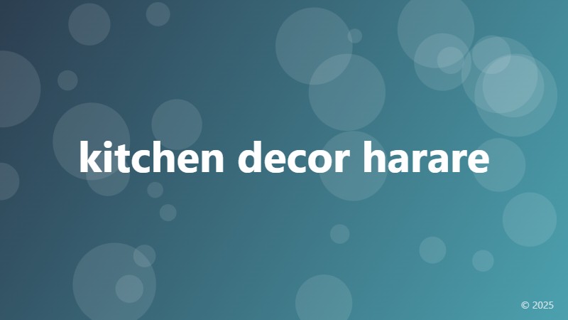 kitchen decor harare