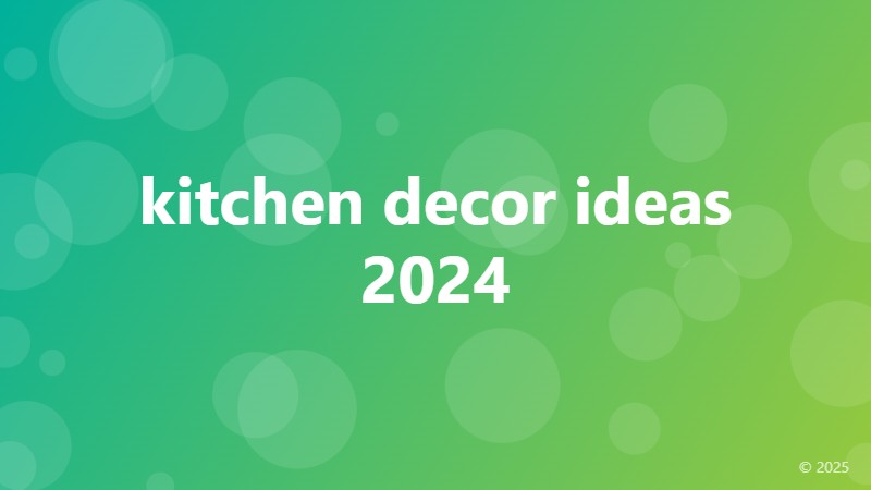 kitchen decor ideas 2024