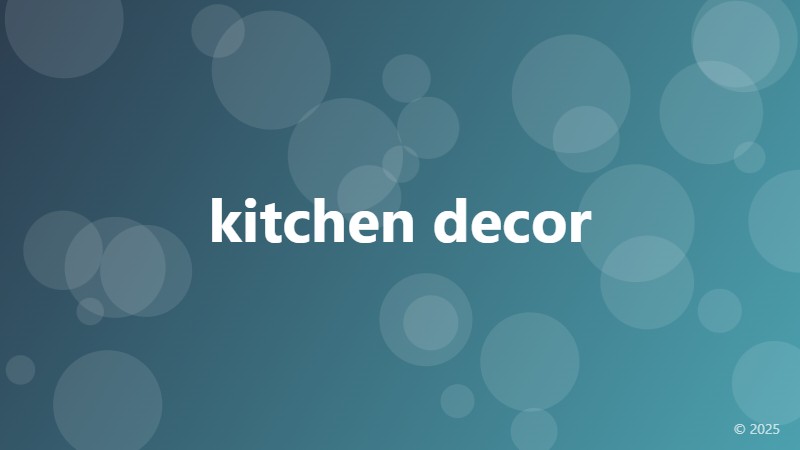 kitchen decor