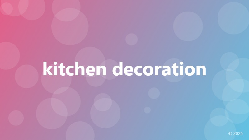 kitchen decoration