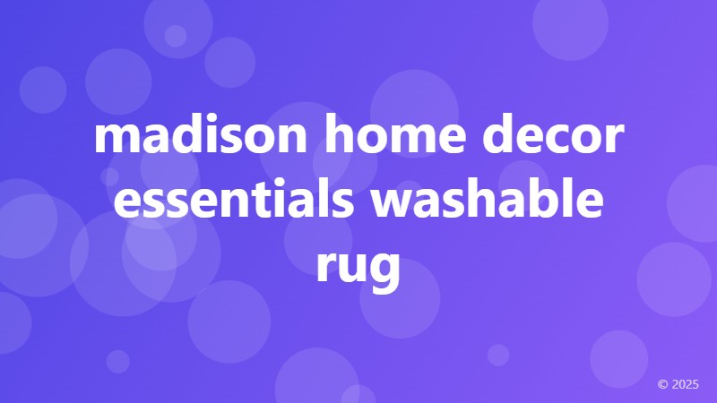 madison home decor essentials washable rug