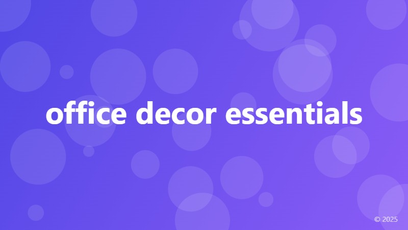 office decor essentials