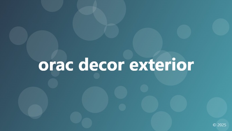 orac decor exterior